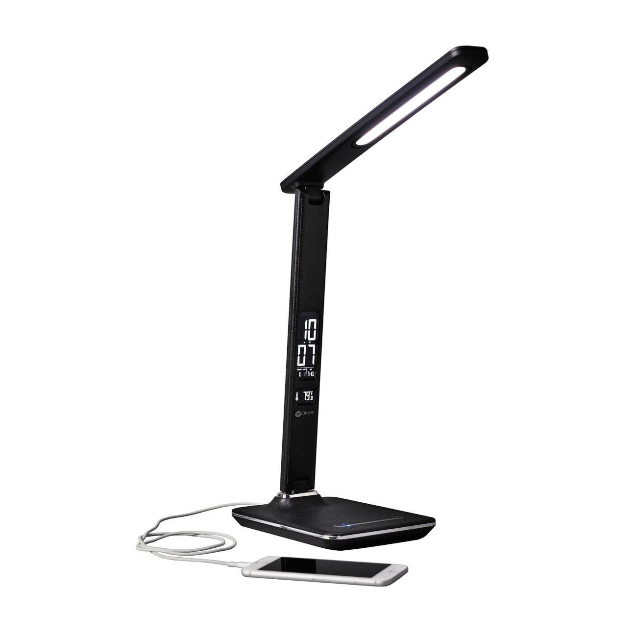 Ottlite Executive White Desk Lamp with 2.1A USB Charging Port