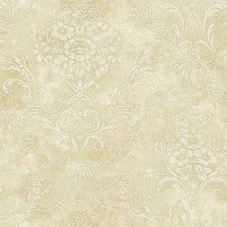 Overstock Shimmer Jeffreys Wallpaper, 26.9 feet long X 27 inchs Wide, Mint and Pearl (Gold and Ivory)