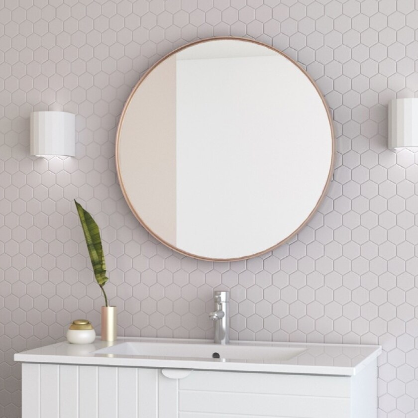 KENDE ROUND MIRROR, ROSE GOLD24" Kende Round Mirror / Rose gold