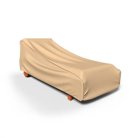 Budge Waterproof Outdoor Patio Chaise Lounge Cover, Sedona, Tan, Multiple Sizes