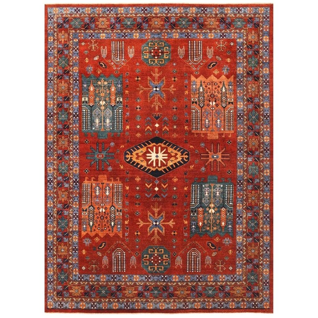 Handmade One-of-a-Kind Turkoman Wool Rug (Afghanistan) - 8'4 x 11'4