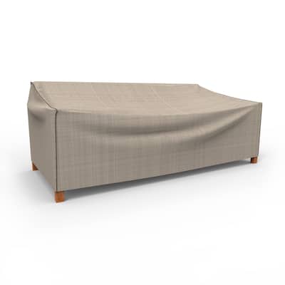Budge Waterproof Outdoor Patio Sofa Cover, English Garden, Tan Tweed, Multiple Sizes