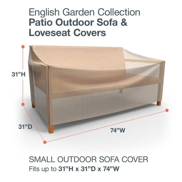 Shop Budge Waterproof Outdoor Patio Sofa Cover English Garden Tan Tweed Multiple Sizes Overstock 30278625