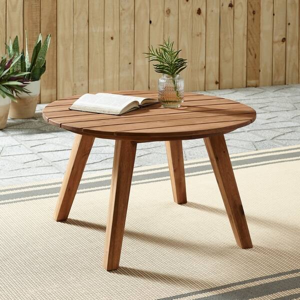 Shop 30" Acacia Slat Round Coffee Table by Havenside Home ...