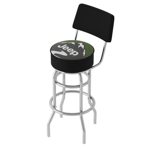 Jeep Green Mountain 360 Degree Swivel Barstool with Foam Padded Seat And Back - 20 x 20 x 31