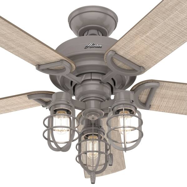 Shop Hunter 52 Starklake Quartz Gray Ceiling Fan W Led