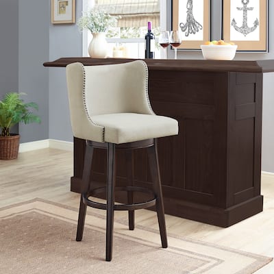 Skye Swivel 30-inch Upholstered Barstool