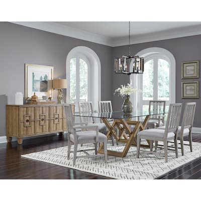 Grey Birch Casual Upholstered Dining Arm Chair