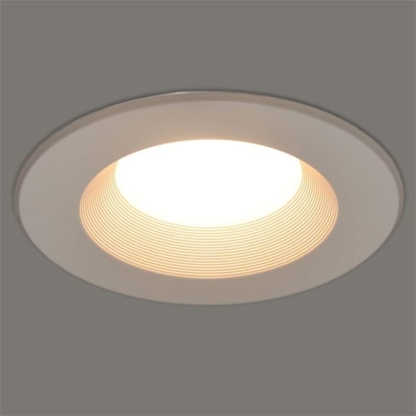 Dimmable Slim Round LED Downlight 850 Lumens Recessed Retrofit Daylight White 5000K 12 Watt Junction Box Included. Flat Panel Light Fixture Maxxima 6 in