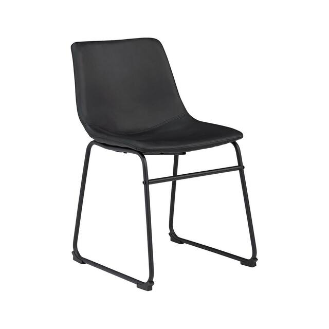 Porch & Den Reiser Black Upholstered Side Chair - Set of 2