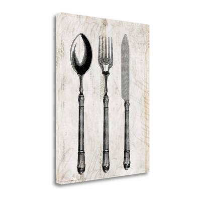 "Silverware I" By Sabine Berg, Fine Art Giclee Print on Gallery Wrap Canvas, Ready to Hang