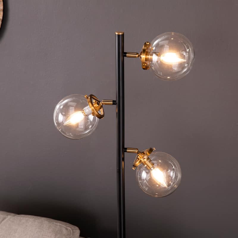 SEI Furniture Boltonly Contemporary 3-Light Globe Floor Lamp