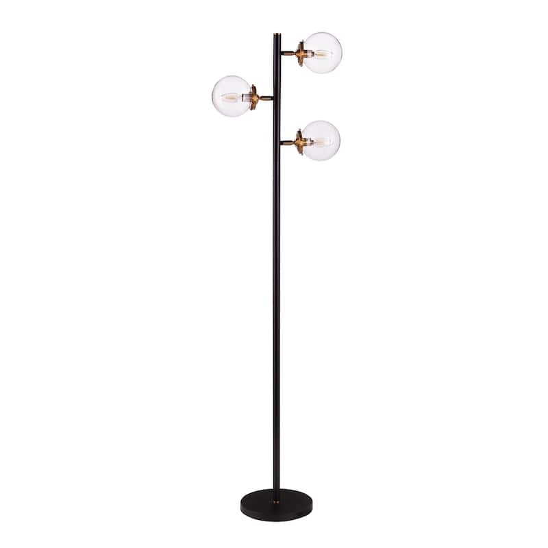 SEI Furniture Boltonly Contemporary 3-Light Globe Floor Lamp