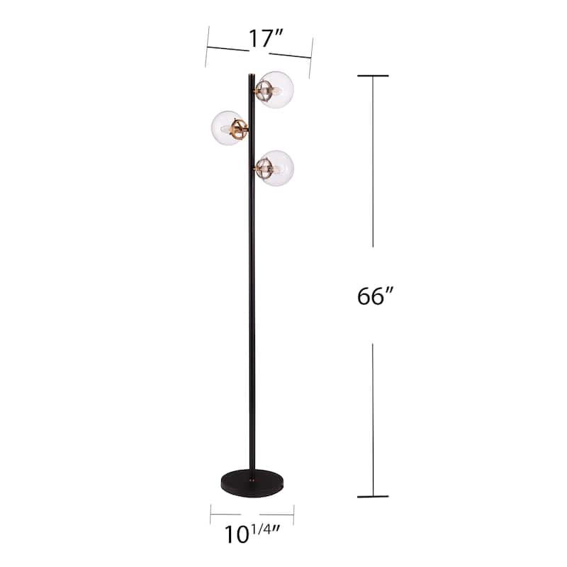 SEI Furniture Boltonly Contemporary 3-Light Globe Floor Lamp