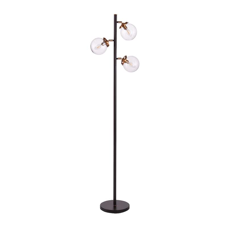 SEI Furniture Boltonly Contemporary 3-Light Globe Floor Lamp