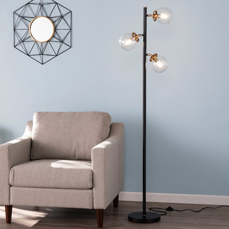 SEI Furniture Boltonly Contemporary 3-Light Globe Floor Lamp