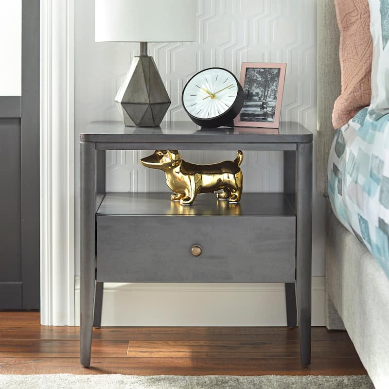 Lifestorey Parc Nightstand - Charcoal Grey