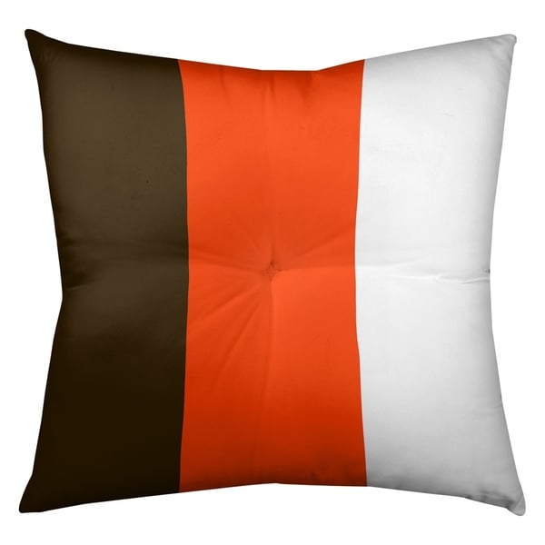Cleveland Cleveland Football Stripes Floor Pillow - Square Tufted
