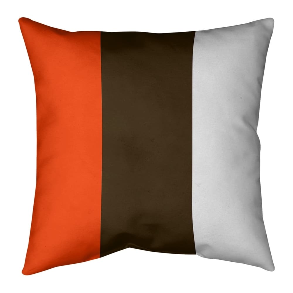 Cleveland Football Stripes Pillow Faux Cleveland Football Stripes Pillow Faux