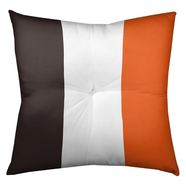 Cleveland Cleveland Throwback Football Stripes Floor Pillow - Square Tufted