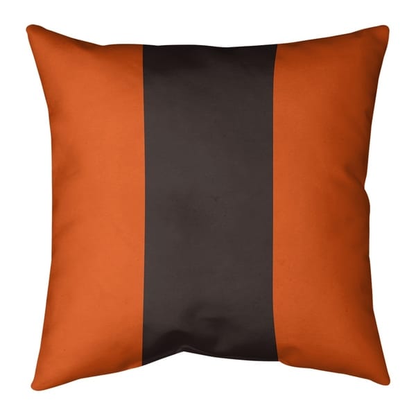Cleveland Cleveland Throwback Football Stripes Pillow-Faux Linen