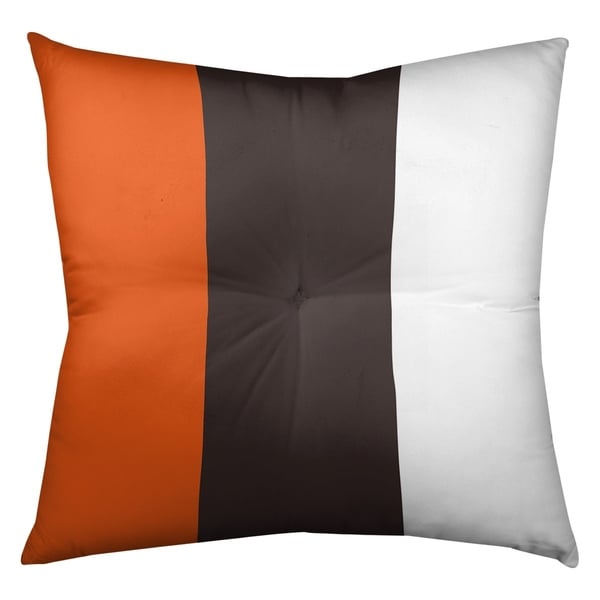 Cleveland Cleveland Throwback Football Stripes Floor Pillow - Square Tufted