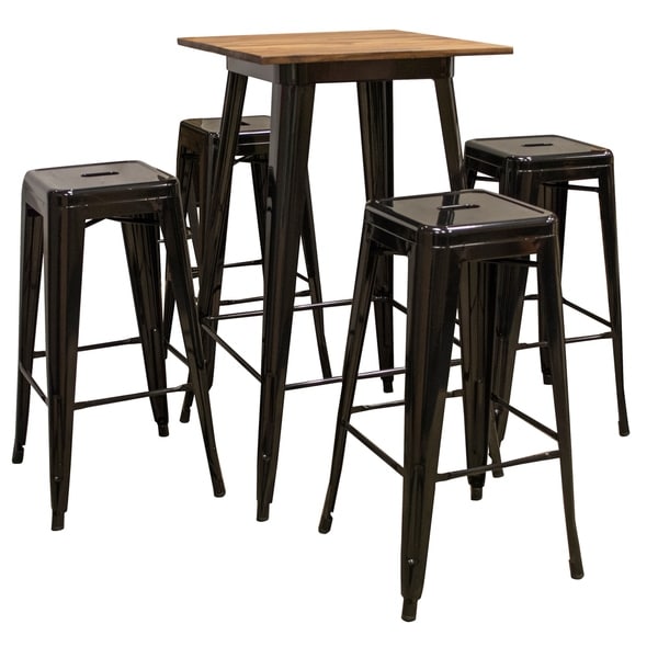 bar table with four stools