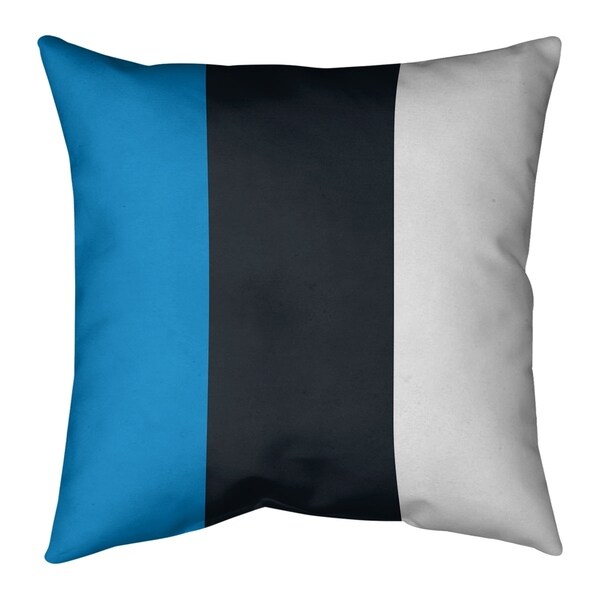 Carolina Carolina Football Stripes Pillow-Faux Linen