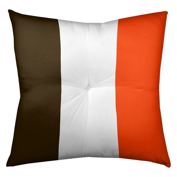 Cleveland Cleveland Football Stripes Floor Pillow - Square Tufted