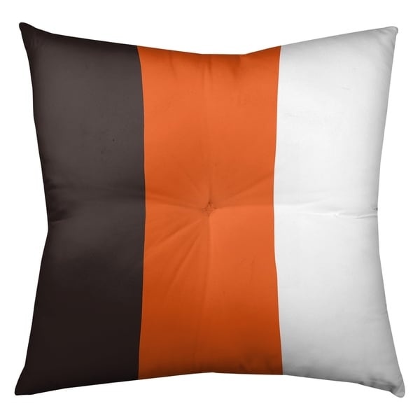 Cleveland Cleveland Throwback Football Stripes Floor Pillow - Square Tufted