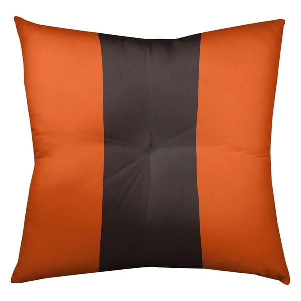 Cleveland Cleveland Throwback Football Stripes Floor Pillow - Square Tufted
