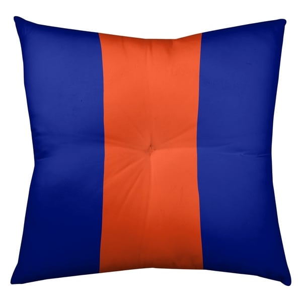 Denver Denver Throwback Football Stripes Floor Pillow - Square Tufted