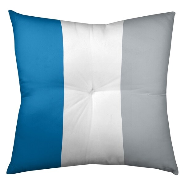 Detroit Detroit Football Stripes Floor Pillow - Square Tufted