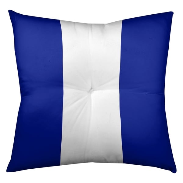 Denver Denver Throwback Football Stripes Floor Pillow - Square Tufted