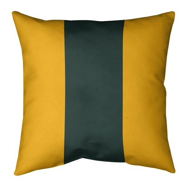Green Bay Green Bay Football Stripes Pillow (w/Rmv Insert)-Spun Poly
