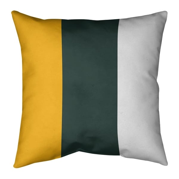 Green Bay Green Bay Football Stripes Pillow-Faux Linen