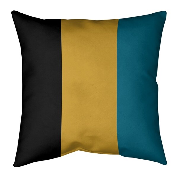 Jacksonville Jacksonville Throwback Football Stripes Pillow-Faux Suede