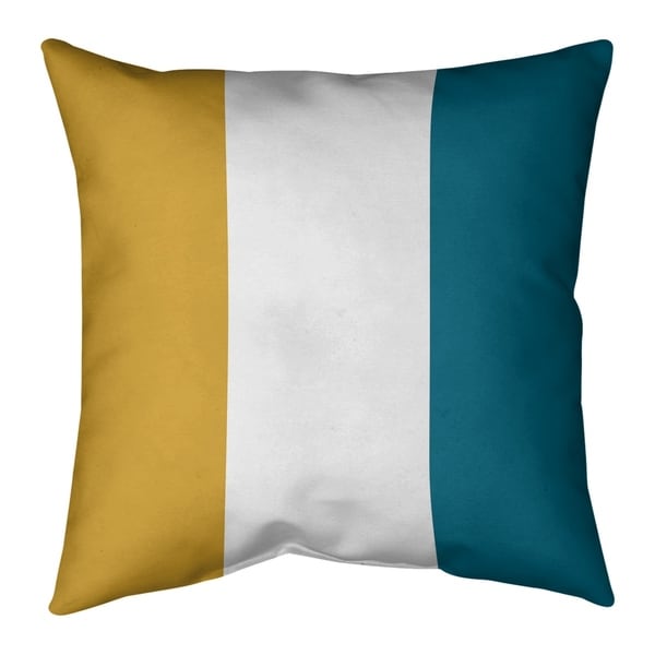 Jacksonville Jacksonville Throwback Football Stripes Pillow-Faux Suede