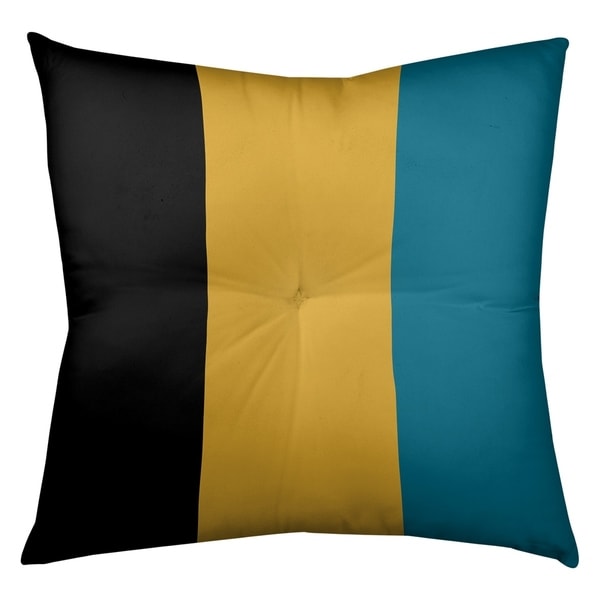 Jacksonville Jacksonville Throwback Football Stripes Floor Pillow - Square Tufted