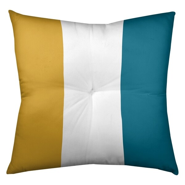Jacksonville Jacksonville Throwback Football Stripes Floor Pillow - Square Tufted