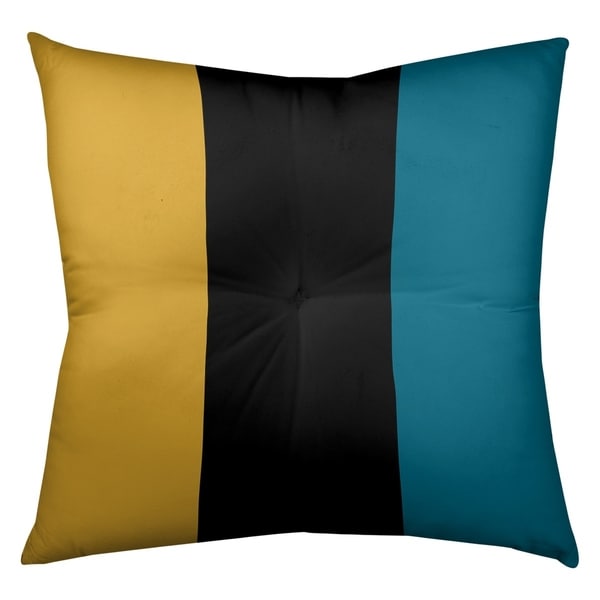 Jacksonville Jacksonville Throwback Football Stripes Floor Pillow - Square Tufted