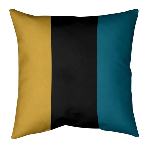 Jacksonville Jacksonville Throwback Football Stripes Pillow-Spun Polyester