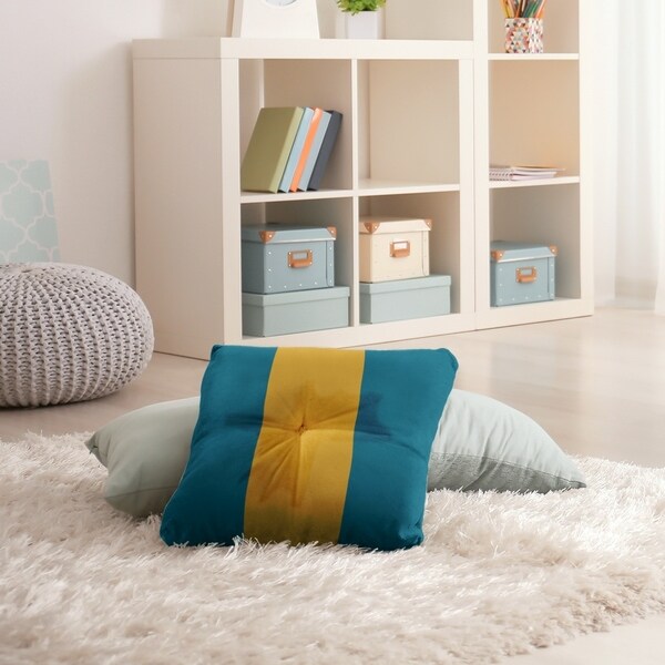 Jacksonville Jacksonville Throwback Football Stripes Floor Pillow - Square Tufted