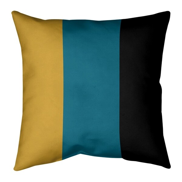 Jacksonville Jacksonville Throwback Football Stripes Pillow (w/Rmv Insert)-Spun Poly