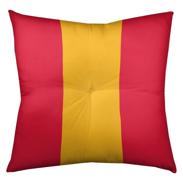 Kansas City Kansas City Football Stripes Floor Pillow - Square Tufted