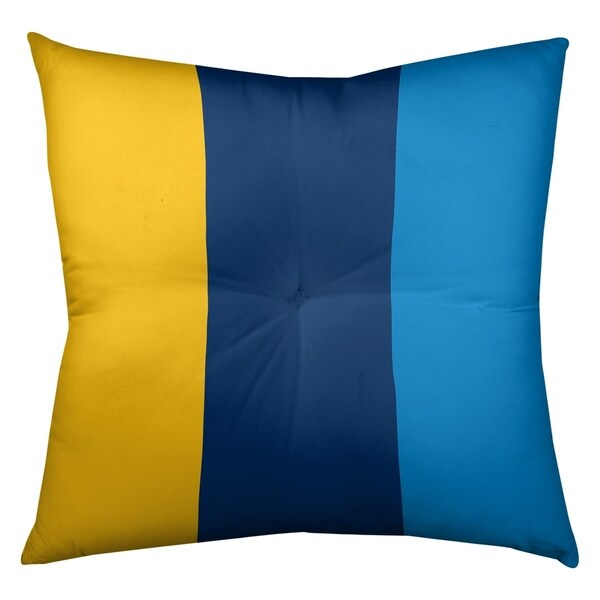 Los Angeles LA Power Football Stripes Floor Pillow - Square Tufted