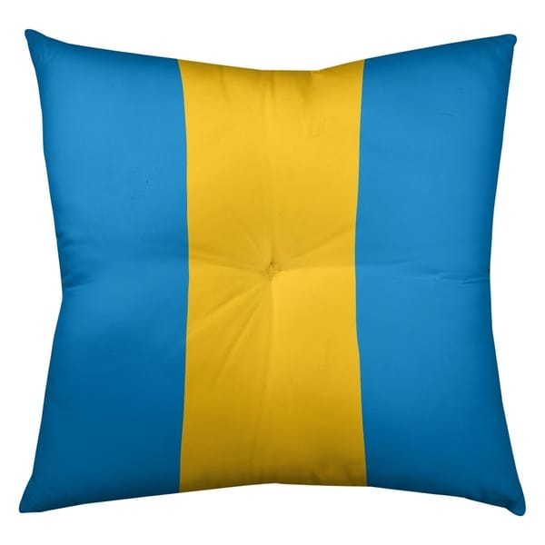 Los Angeles LA Power Football Stripes Floor Pillow - Square Tufted