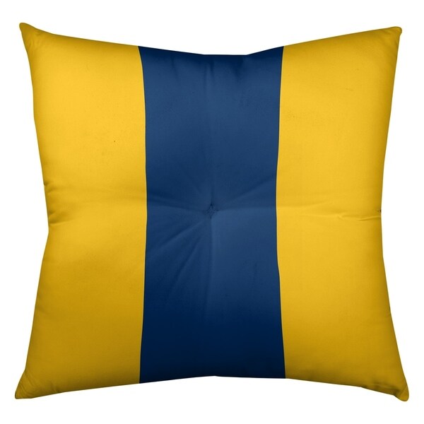 Los Angeles LA Power Football Stripes Floor Pillow - Square Tufted