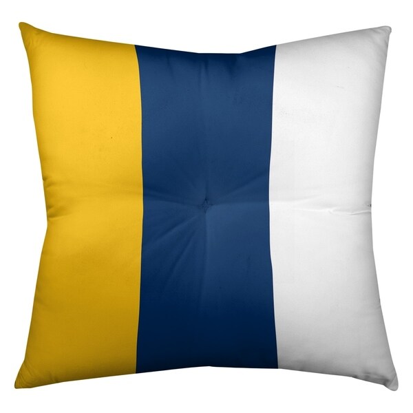 Los Angeles LA Power Football Stripes Floor Pillow - Square Tufted
