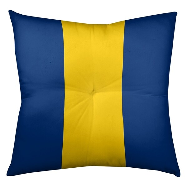 Los Angeles LA Horns Throwback Football Stripes Floor Pillow - Square Tufted
